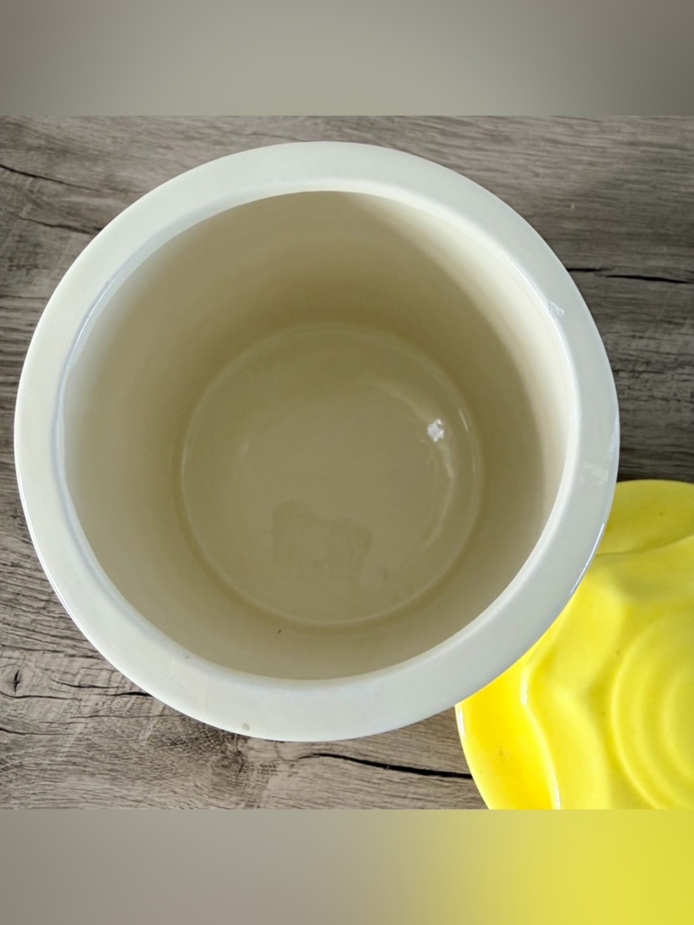 Vintage Holiday Designs Yellow Flowers CeramicGlazed Canister Yellow Lid Retro - Picture 4 of 11